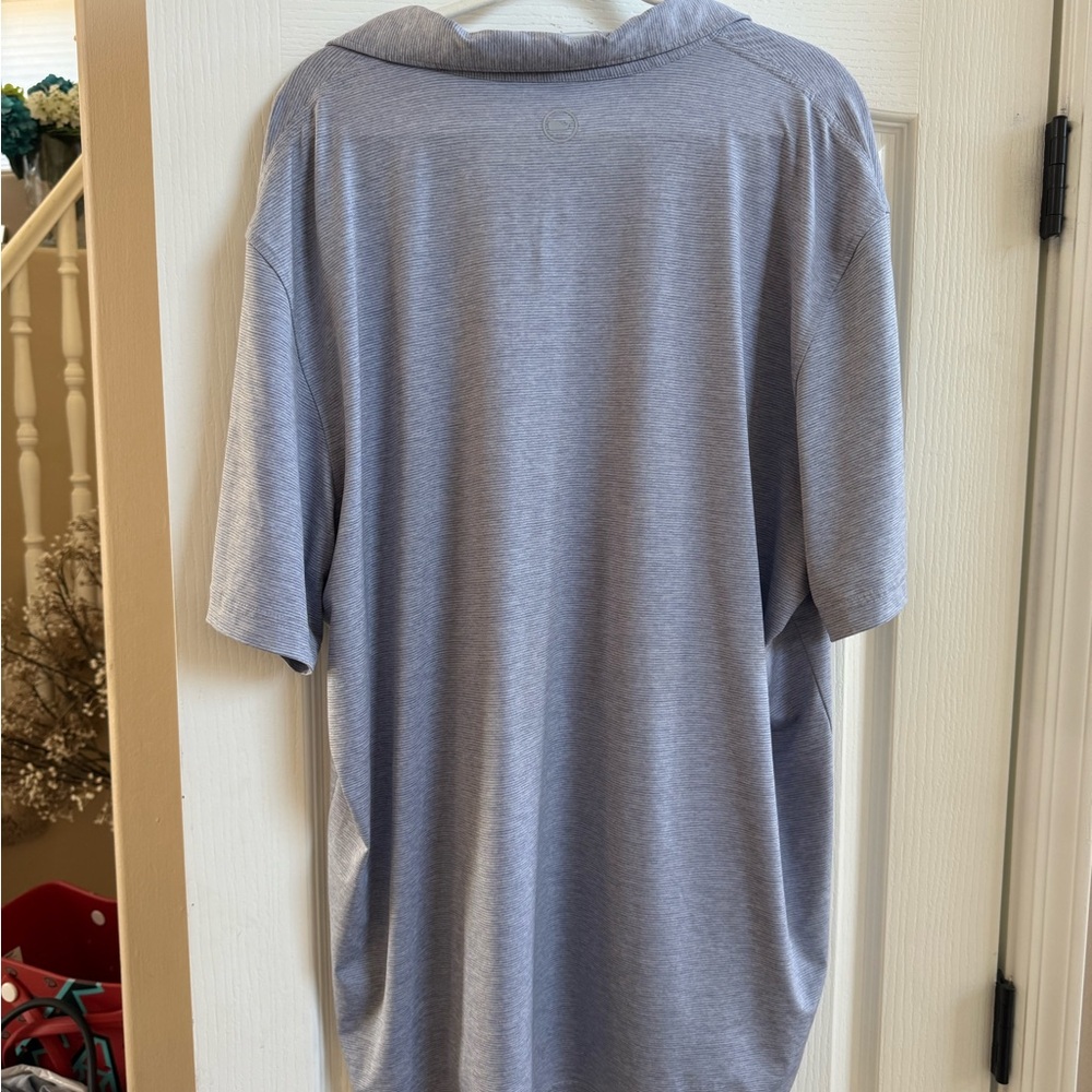 Vineyard Vines Performance Light Gray Striped Pol… - image 6